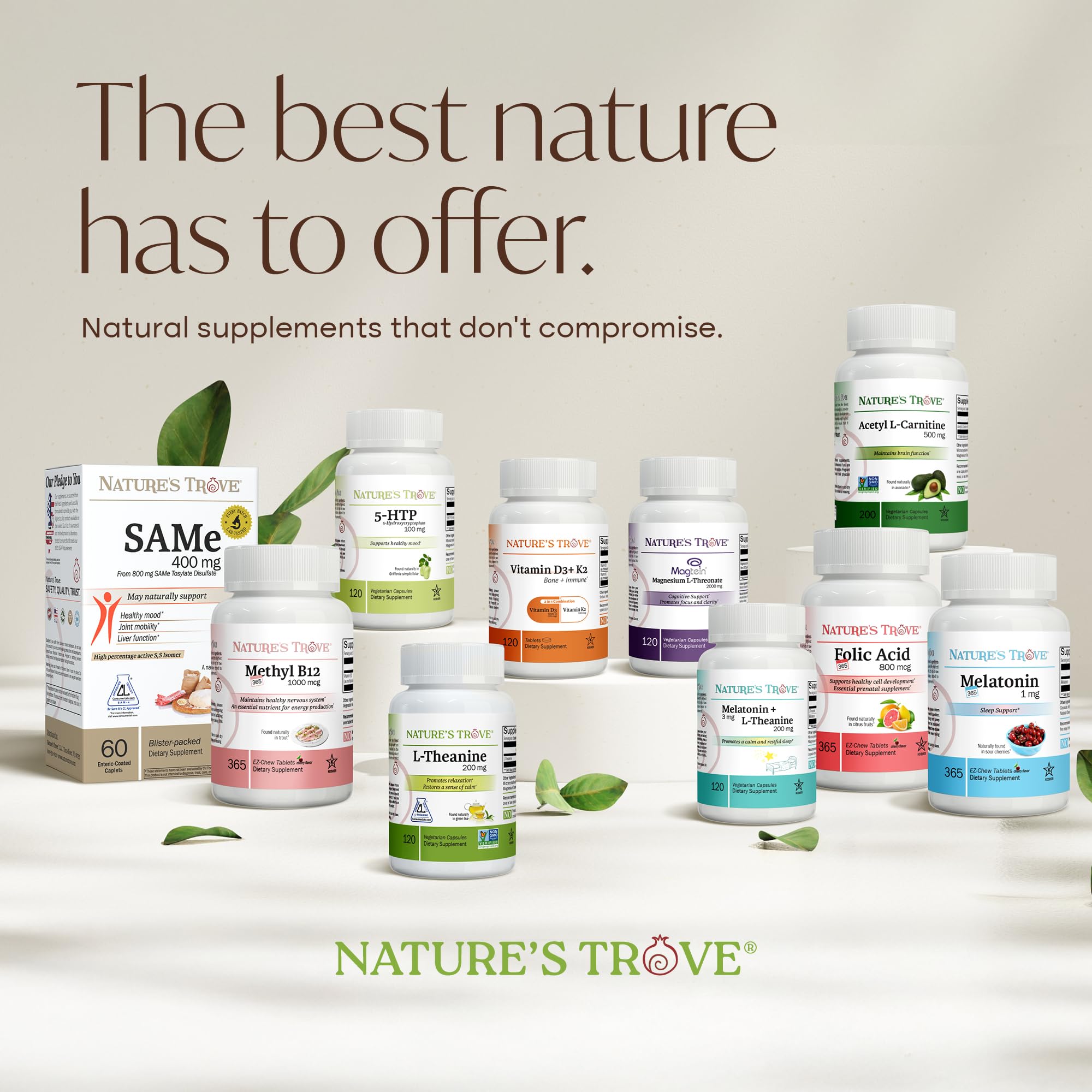 Nature's Trove escena lifestyle de suplemento integrado en rutina diaria