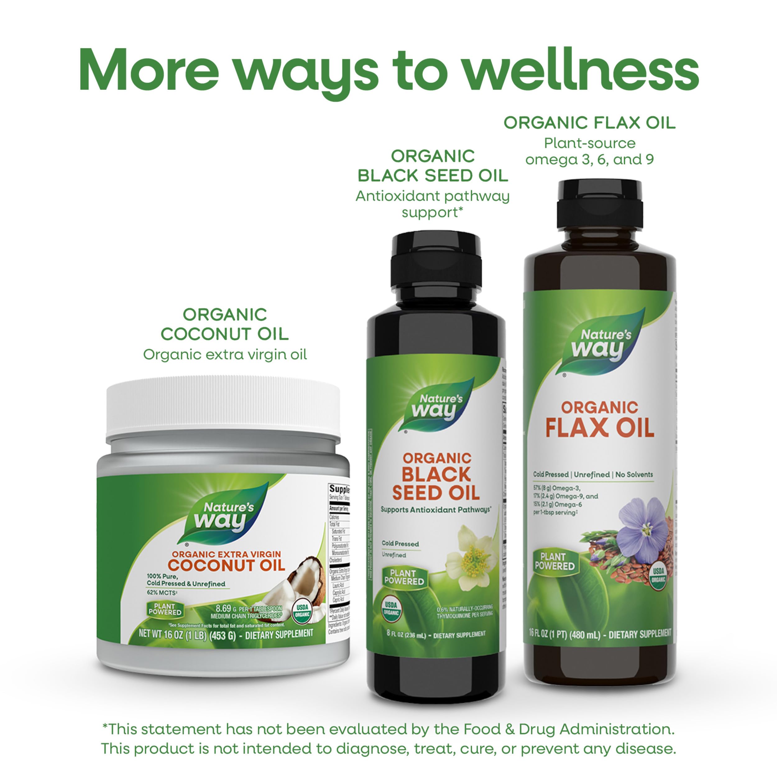 Nature's Way aceite de semilla negra en ambiente de cocina saludable y estilo de vida