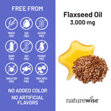 NatureWise etiqueta nutricional legible que detalla 1500 mg de ALA por porción