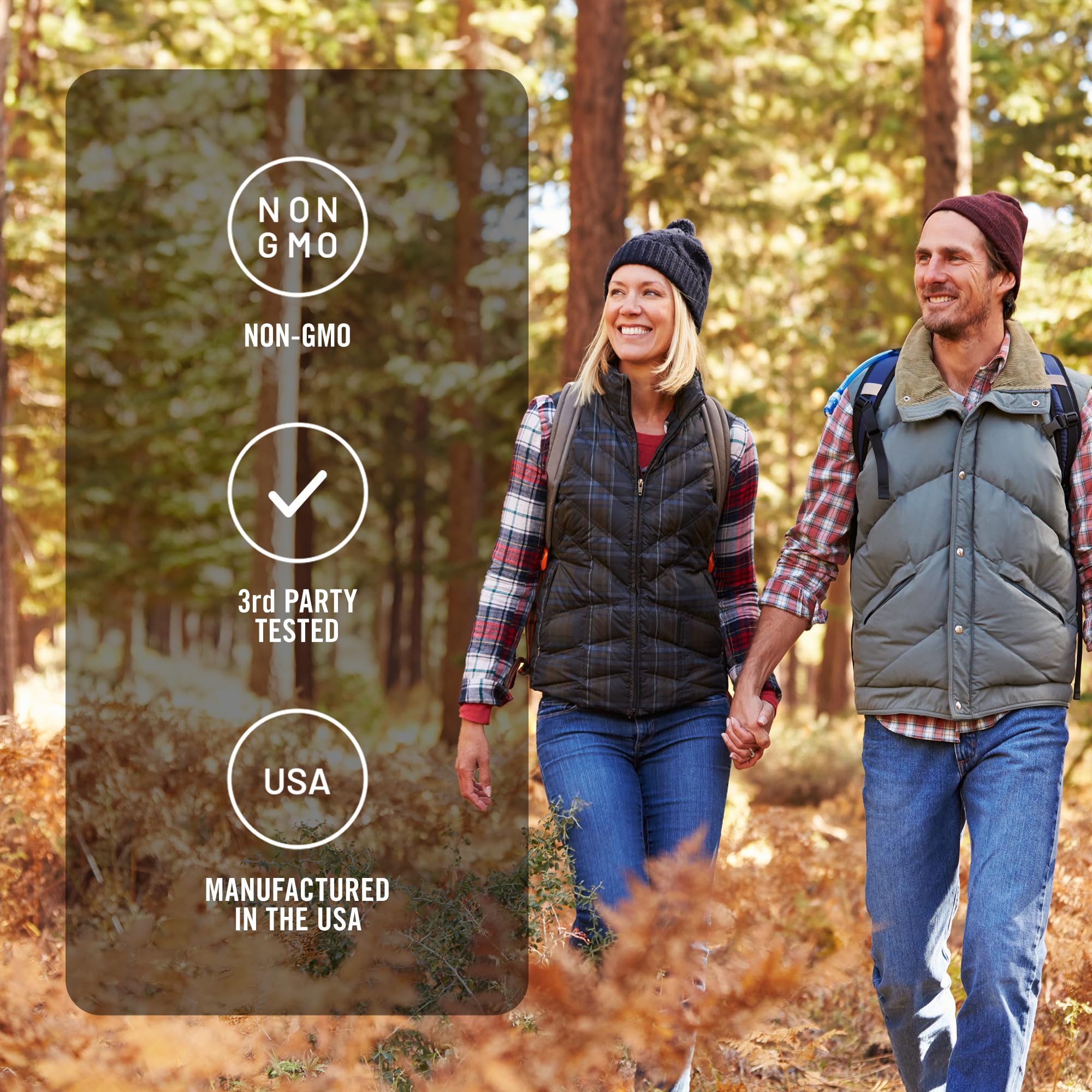NatureWise cápsula en mano para ilustrar tamaño y facilidad de consumo diario