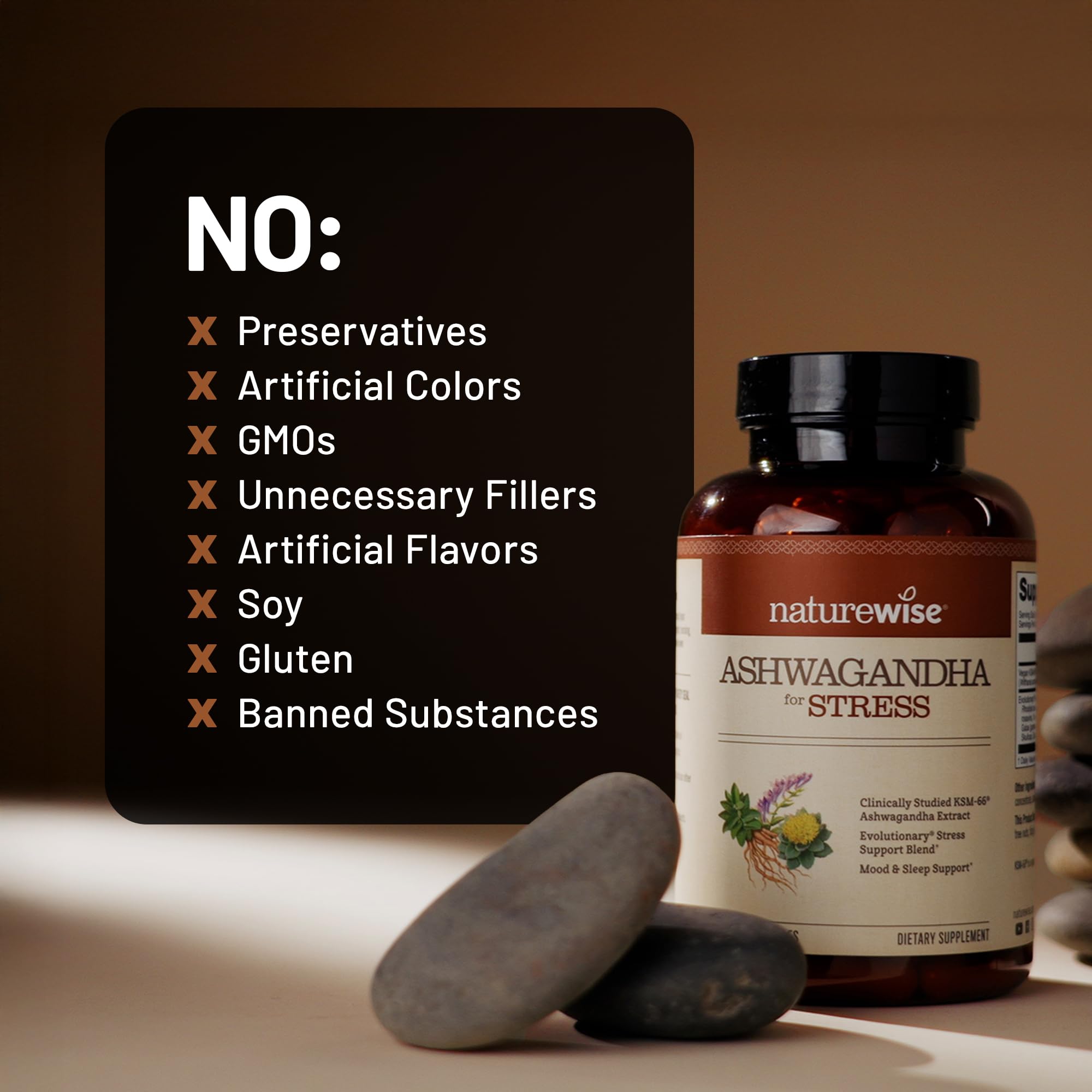 NatureWise raíces y hierbas naturales que muestran origen botánico de ingredientes