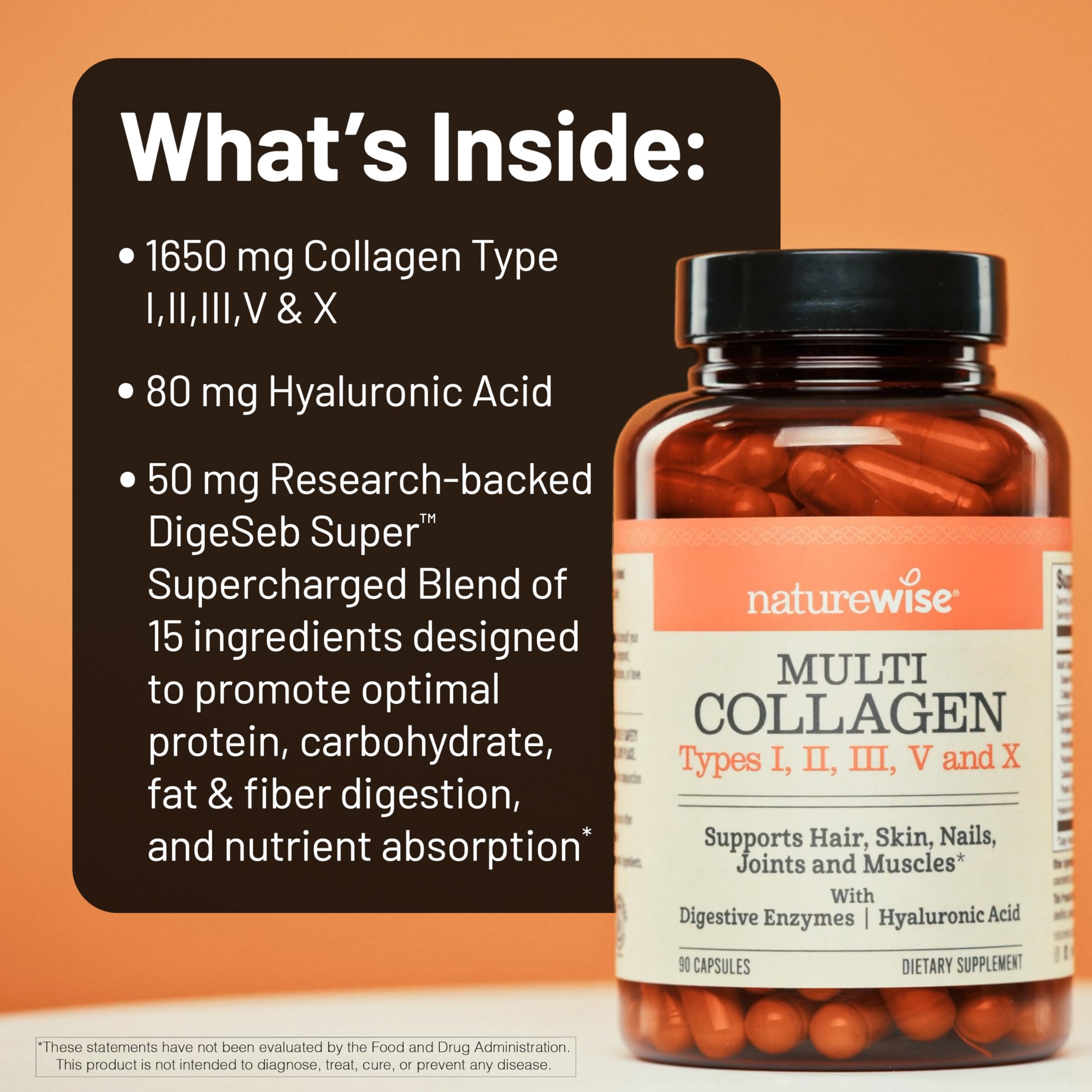 NatureWise detalle de la etiqueta con lista de ingredientes y beneficios