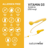 NatureWise etiqueta nutricional con información de dosis y pureza comprobada