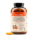 NatureWise frasco frontal mostrando Curcumin Turmeric y beneficios