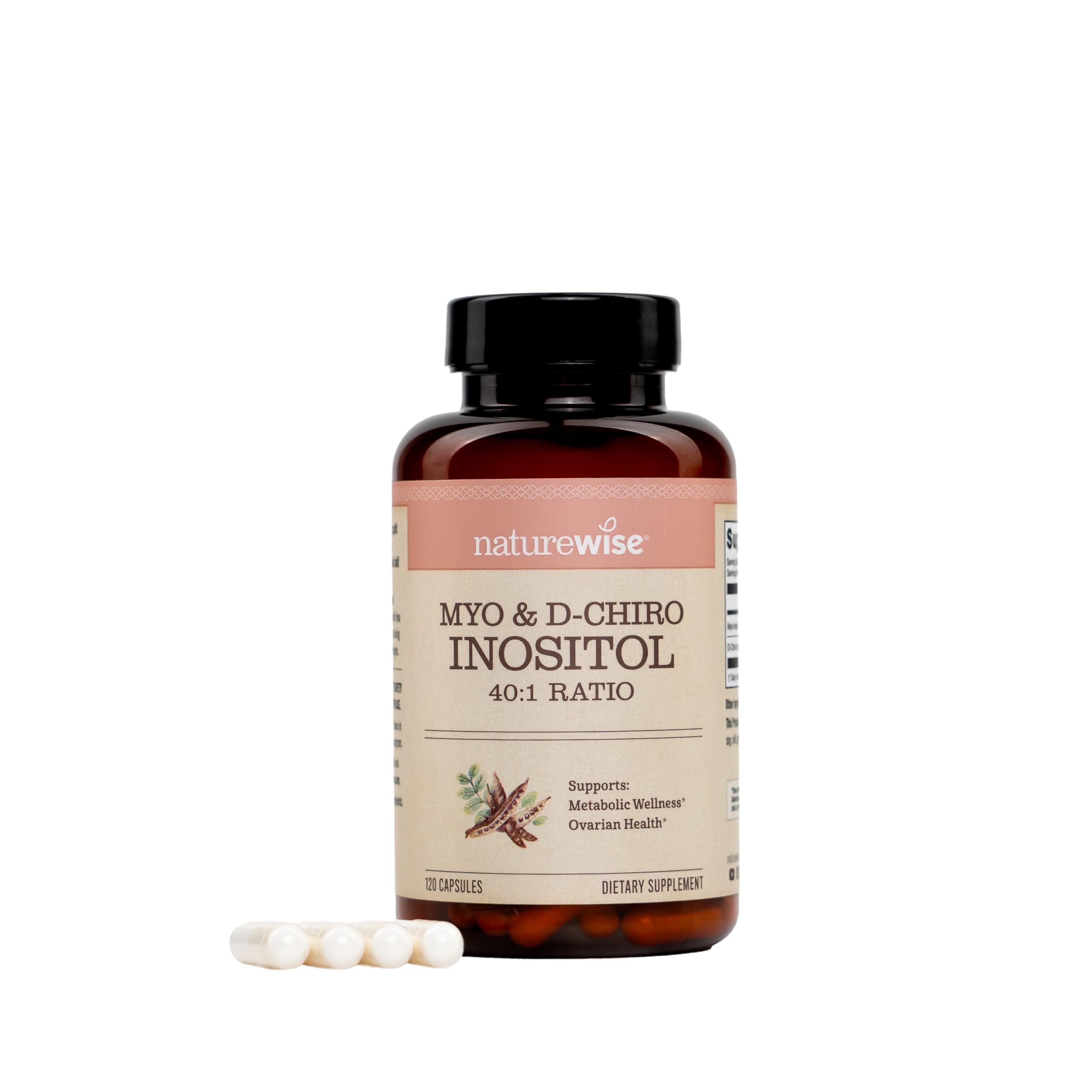 NatureWise empaque frontal mostrando la fórmula 40:1 y beneficio de apoyo hormonal