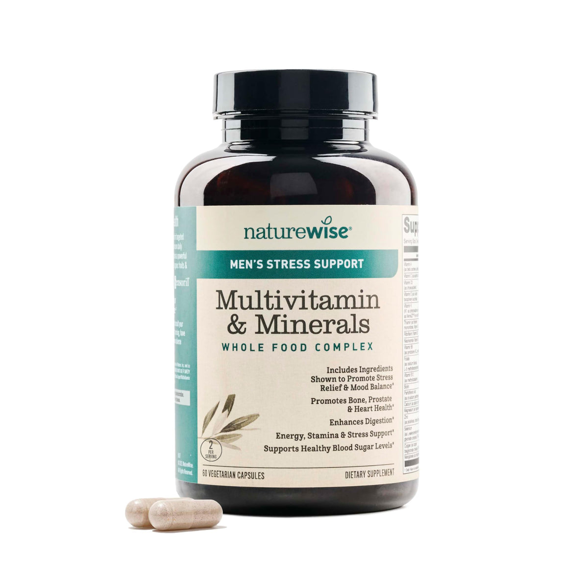 NatureWise envase frontal del multivitamínico para hombres mostrando etiqueta clara