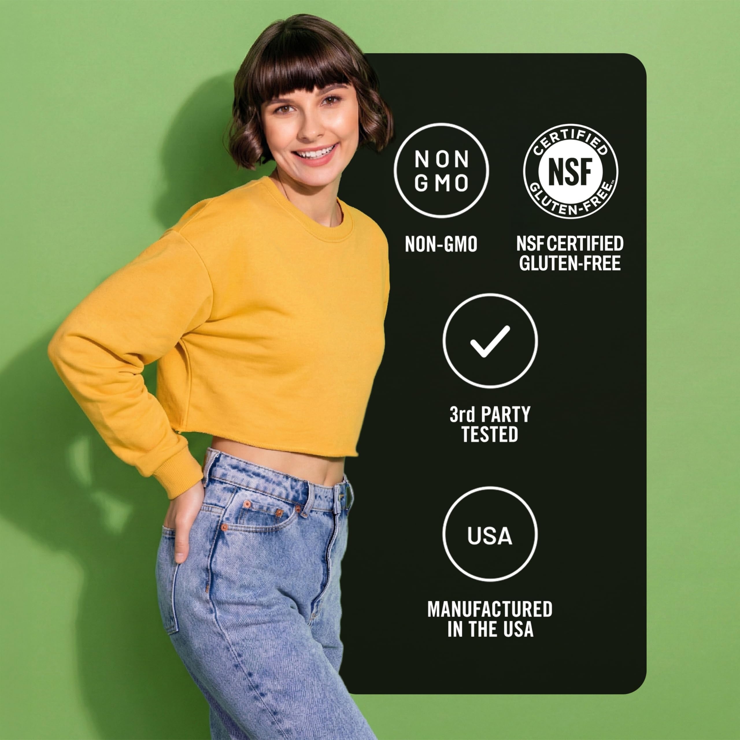 NatureWise botella junto a una regla, comparación de tamaño real