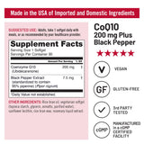 NatureWise ingredientes activos CoQ10 y pimienta negra ilustrados para claridad