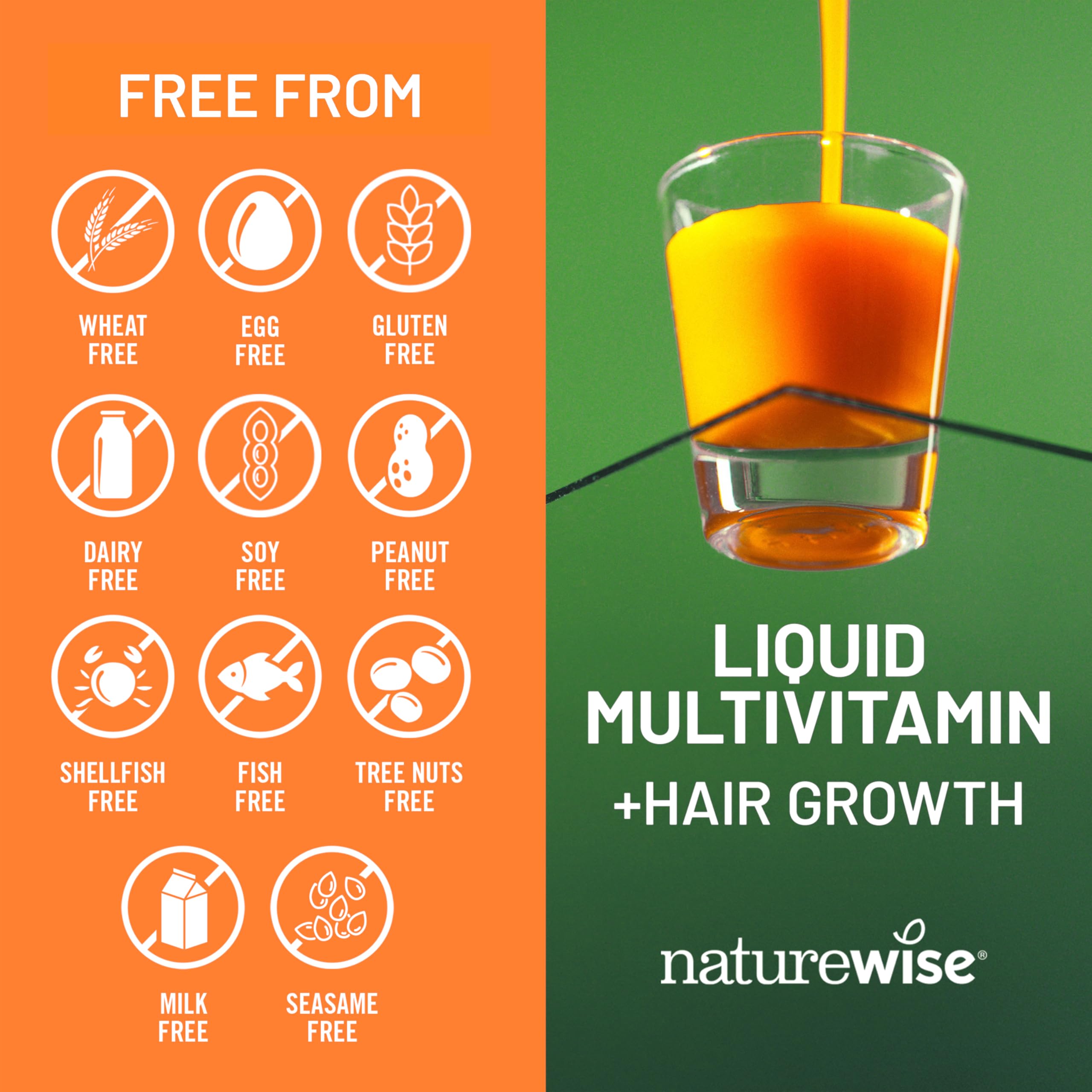 NatureWise primer plano de aminoácidos destacando componentes para queratina