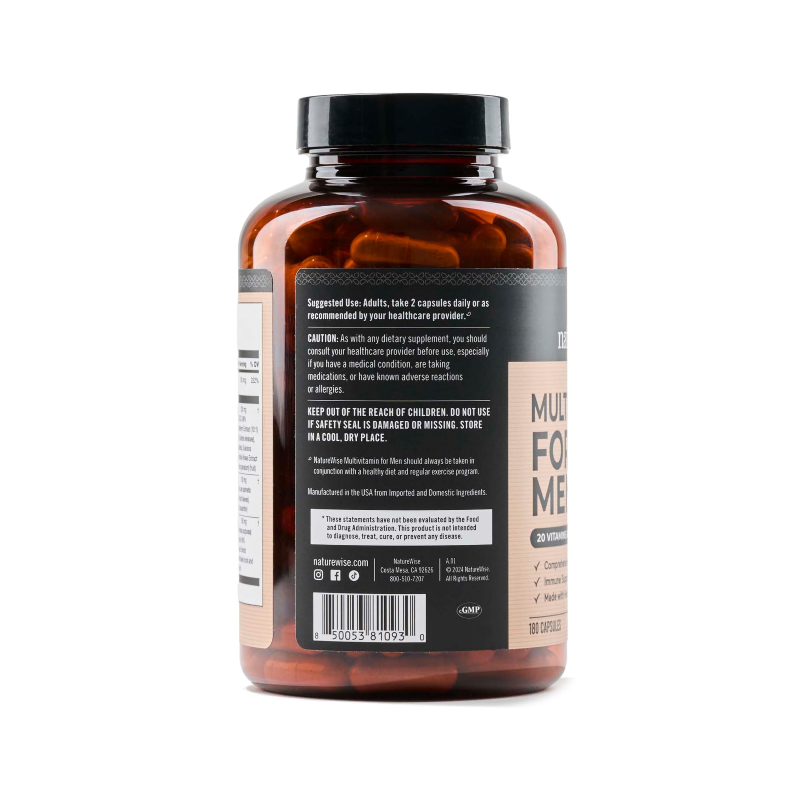 NatureWise mezcla botánica con hierbas destacadas para vitalidad