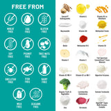 NatureWise ingredientes orgánicos como fresa y kale, aporte antioxidante