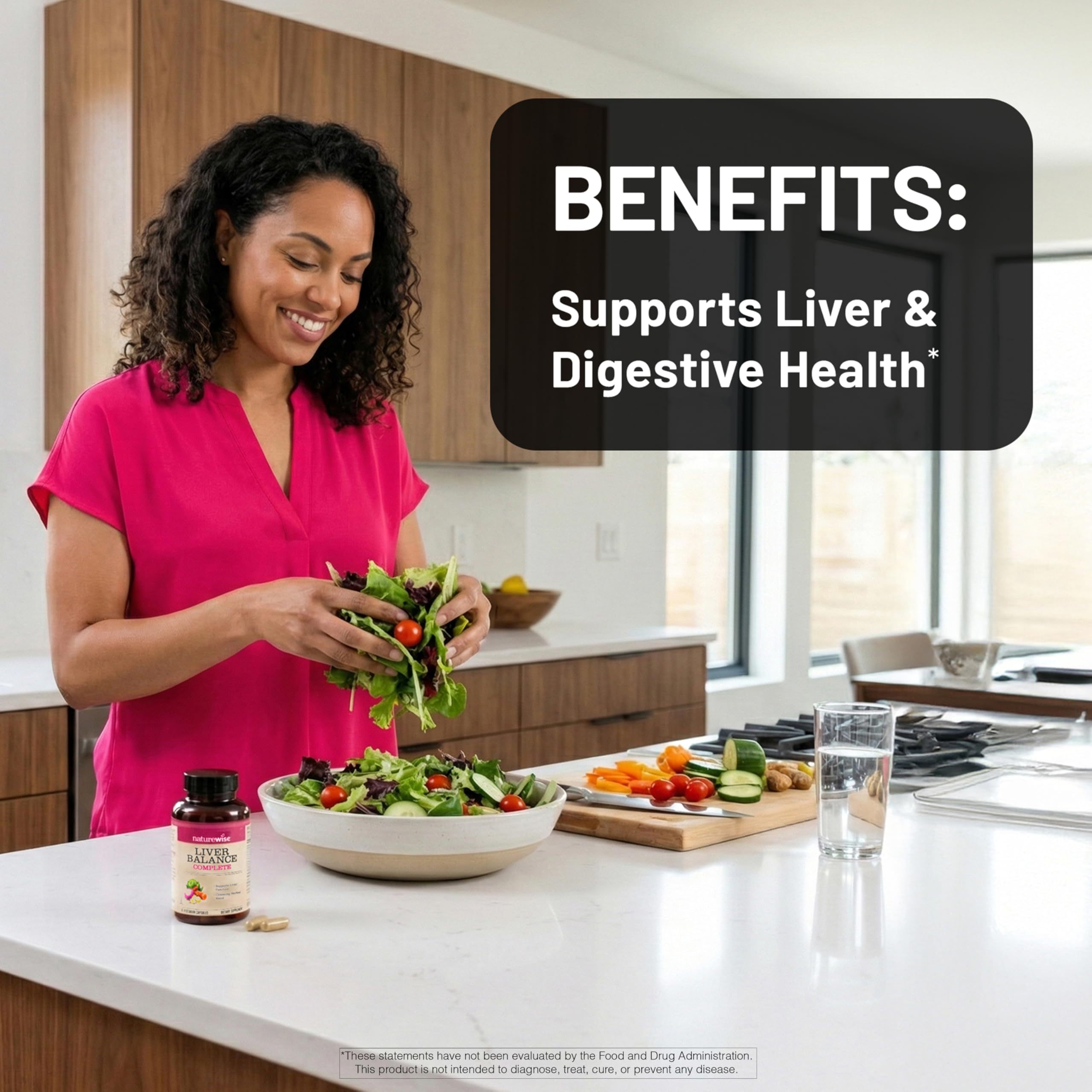 NatureWise etiqueta en primer plano con ingredientes estandarizados y claridad