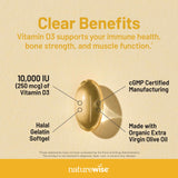 NatureWise aceite de oliva orgánico textura que mejora biodisponibilidad de vitamina D3