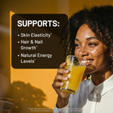 NatureWise tubo abierto vertido en agua con sabor mango refrescante
