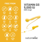 NatureWise envase junto a folleto explicativo sobre dosificación segura