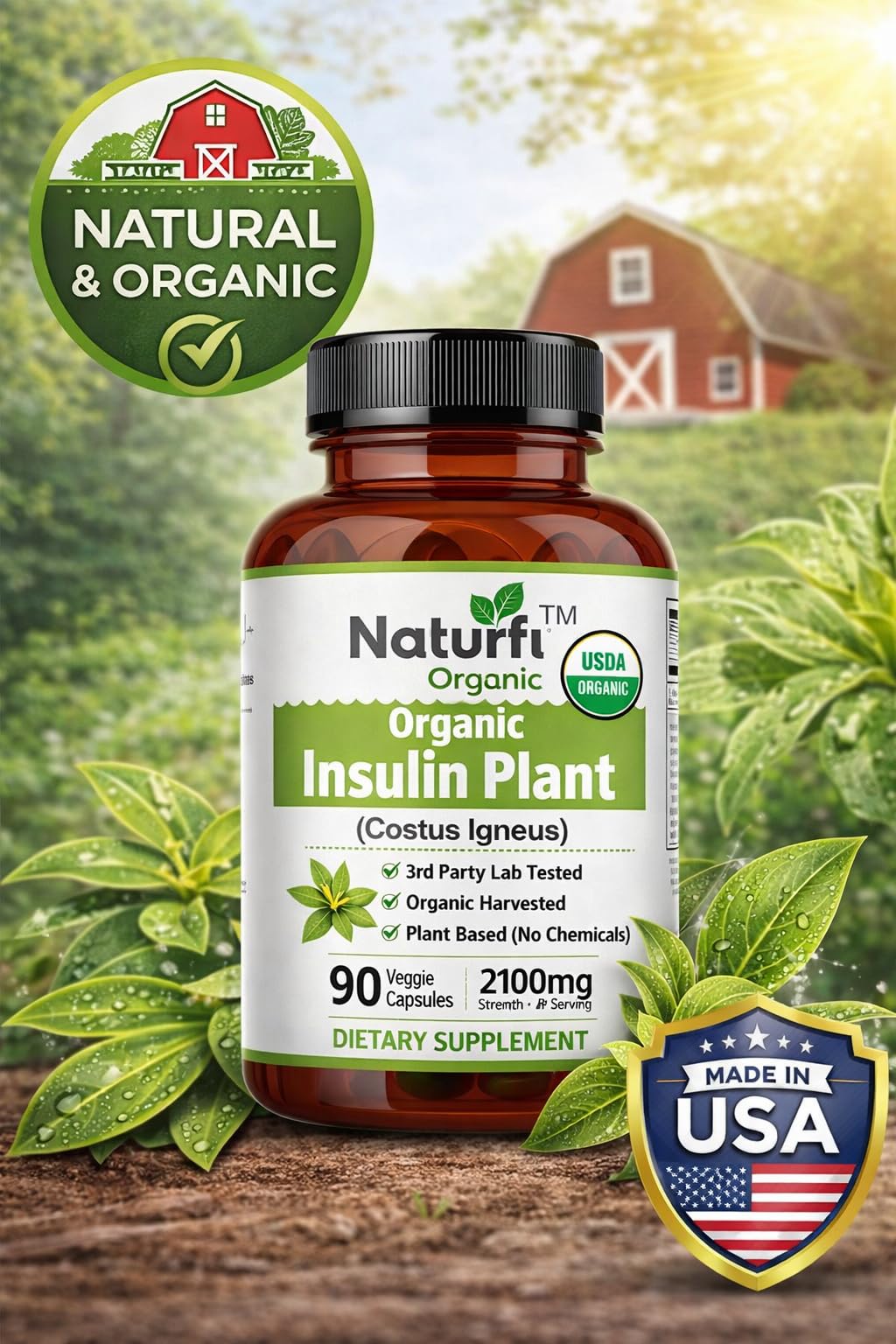 Naturfi Organic textura del polvo de hoja para percepción de pureza