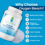 Naturgenix polvo en cucharada listo para dosificar y blanquear ropa