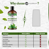 NaturoBliss botella junto a regla para comparación de tamaño