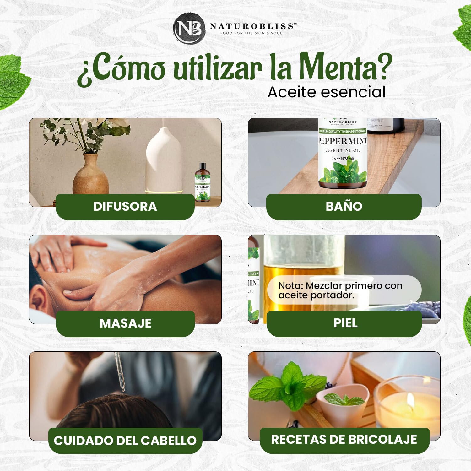 NaturoBliss aceite en difusor promoviendo ambiente aromático