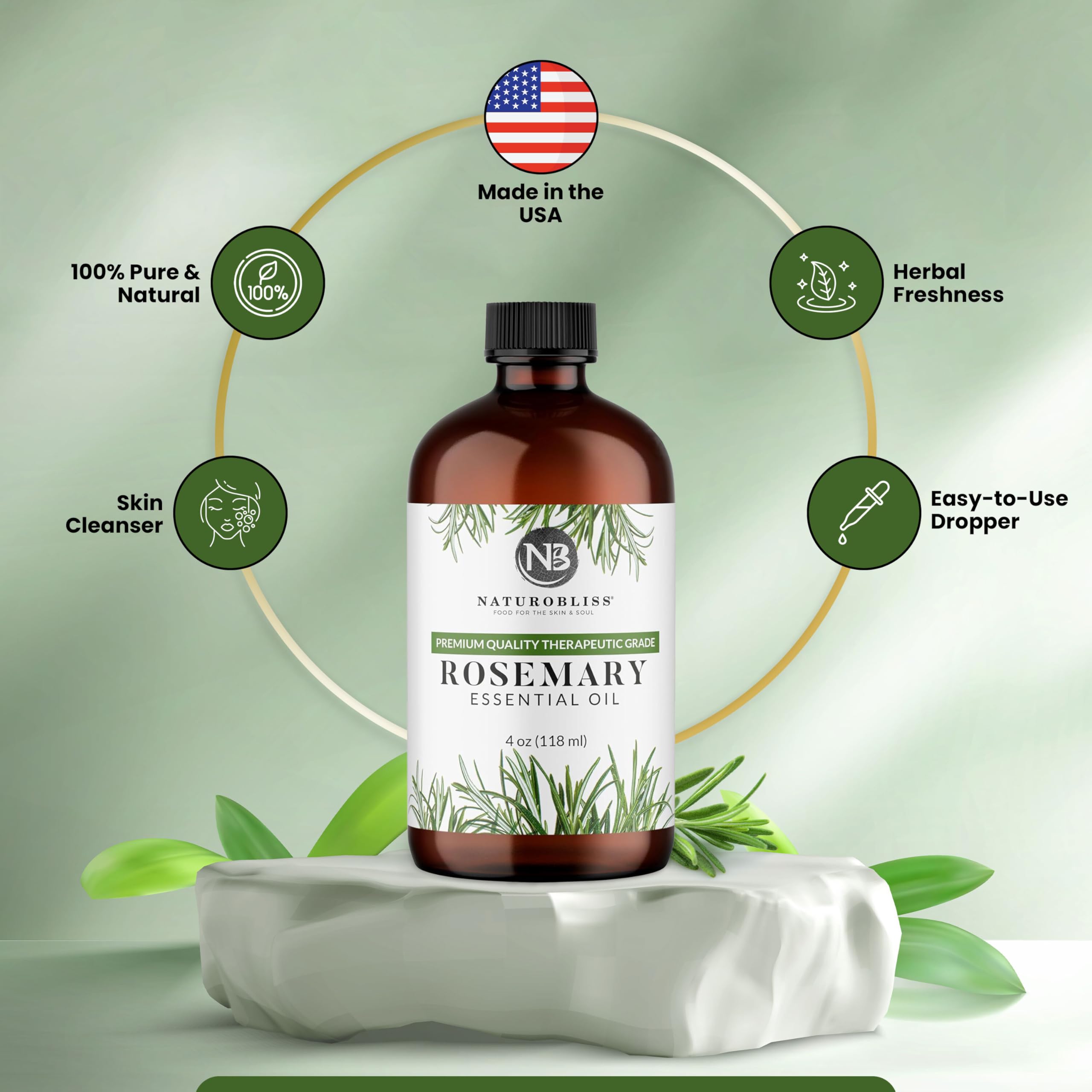 NaturoBliss etiqueta legible con información de grado terapéutico