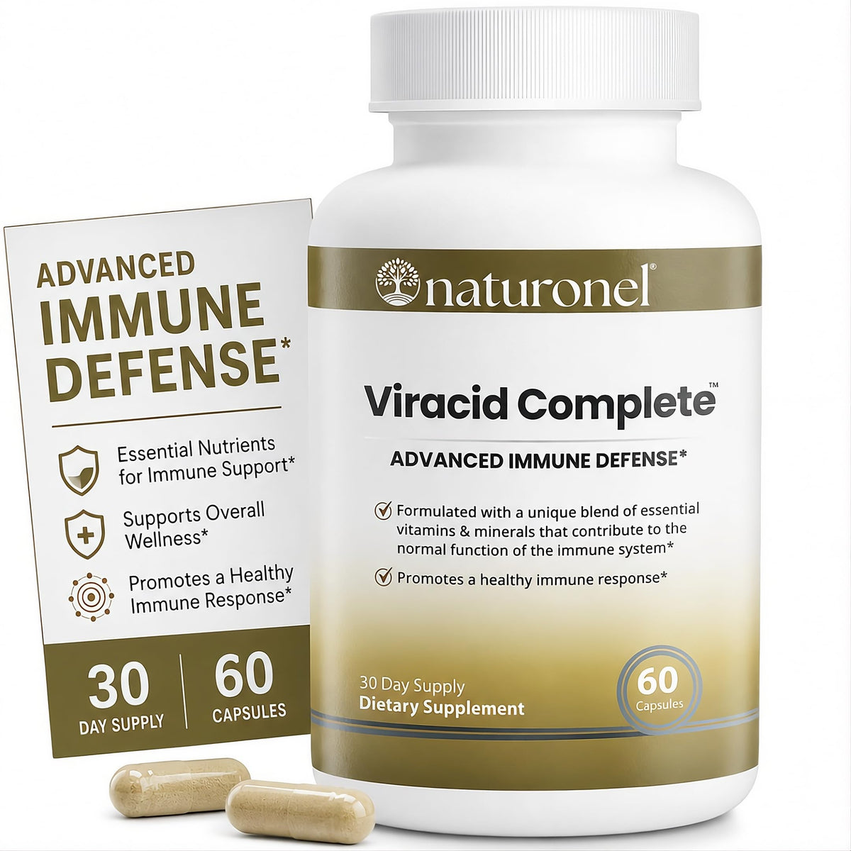 Naturonel Viracid Complete frasco frontal mostrando diseño y confianza