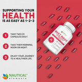 Nautical Elements etiqueta nutricional en primer plano indicando ingredientes y dosis