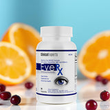 Navan EyeRx botella abierta con tabletas visibles, muestra cantidad y presentación