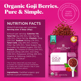 Navitas Organics detalle textura de bayas goji masticables y sabrosas