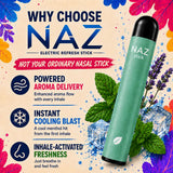 Naz stick nasal en mano listo para inhalar y refrescar