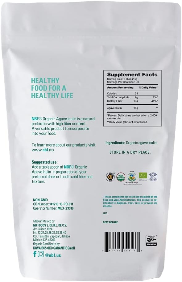 NBF NATURA BIO FOODS textura del polvo fina para mezclas homogéneas