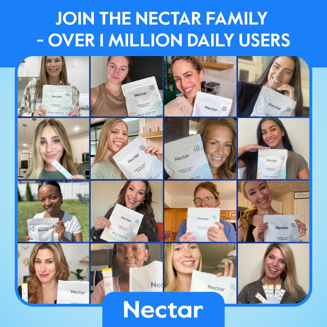 nectar bebida preparada en botella resaltando hidratación rápida y sin calorías