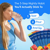 Detalle de etiqueta nutricional de Nectar Calm mostrando información clara