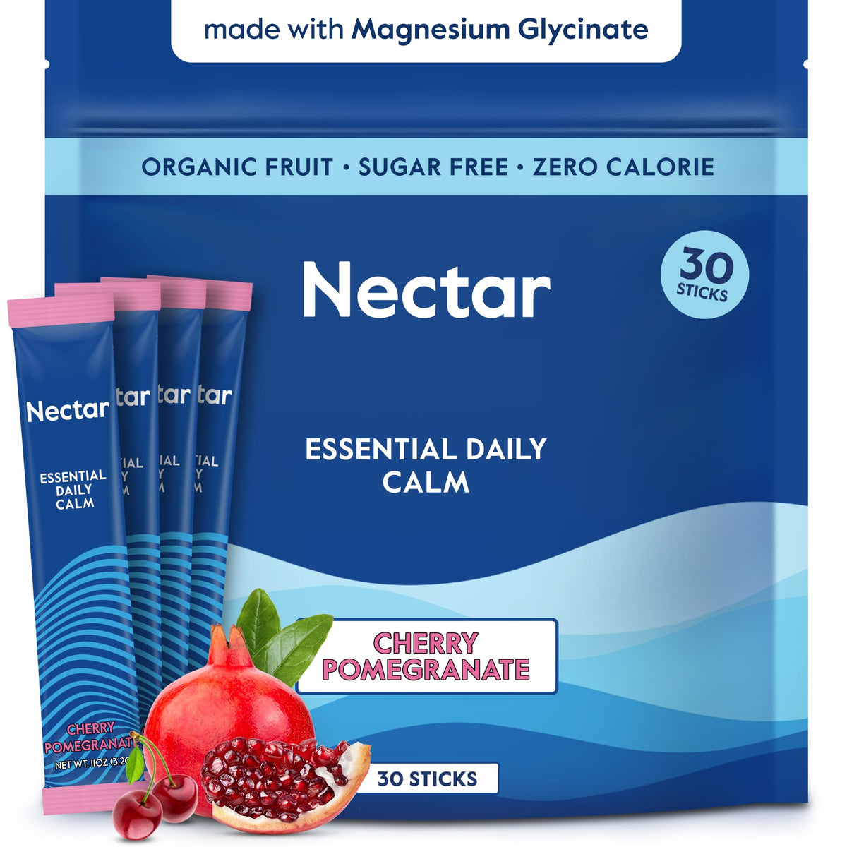Nectar frontal del empaque mostrando 30 sticks y beneficios