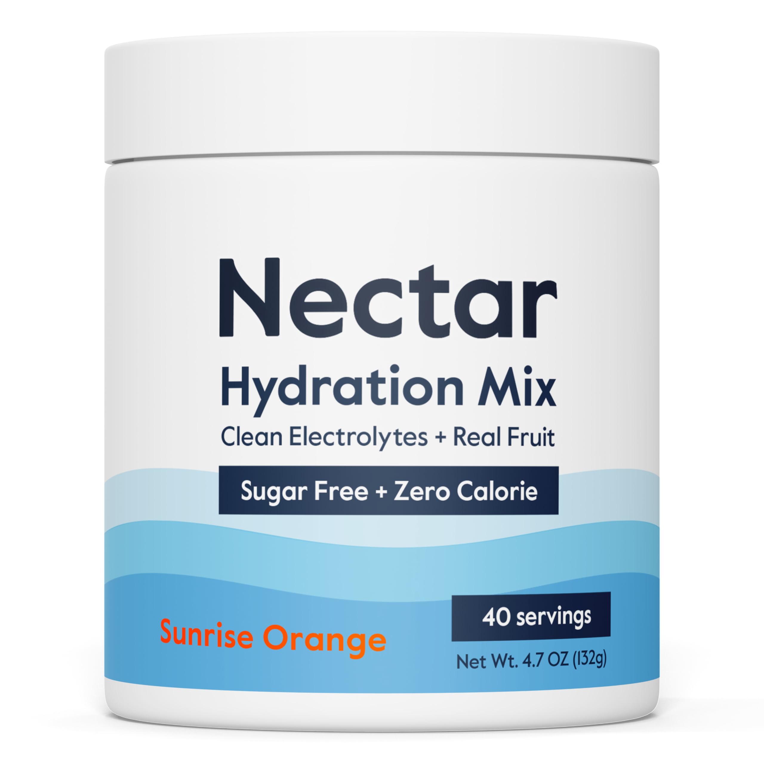 Nectar envase frente sabor naranja mostrando diseño y porciones