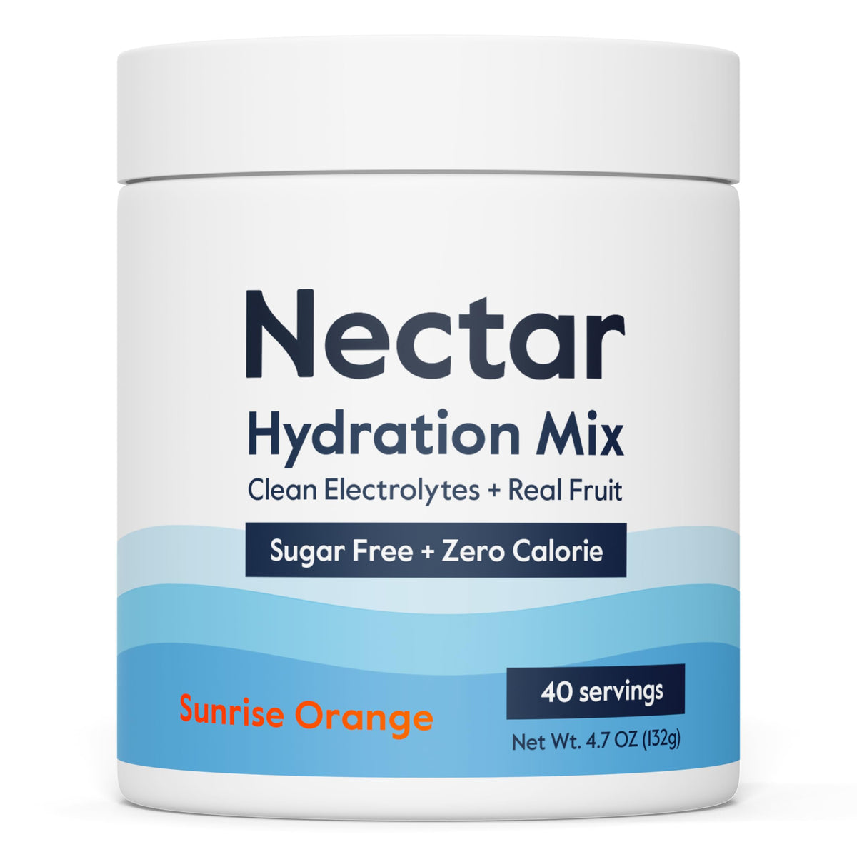 Nectar envase frente sabor naranja mostrando diseño y porciones