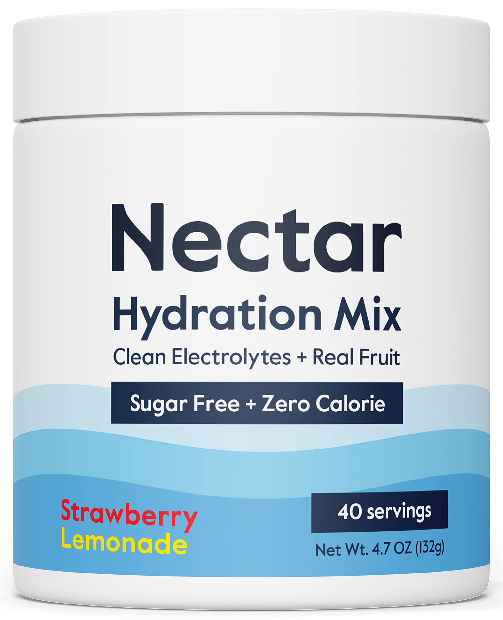 Nectar frente del empaque muestra bote y beneficio de rehidratación rápida