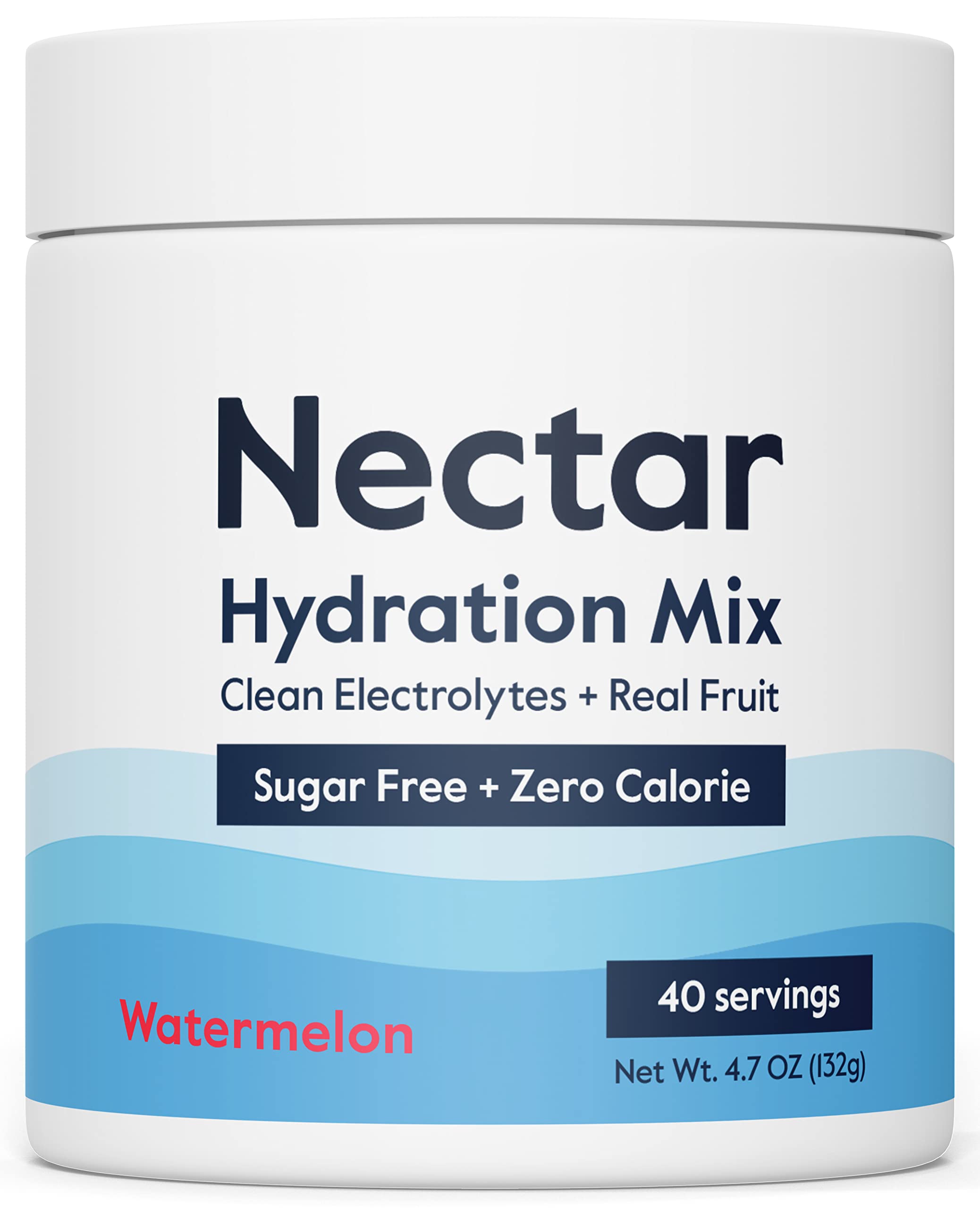 Nectar vista frontal del envase con porciones claras y beneficio de hidratación rápida