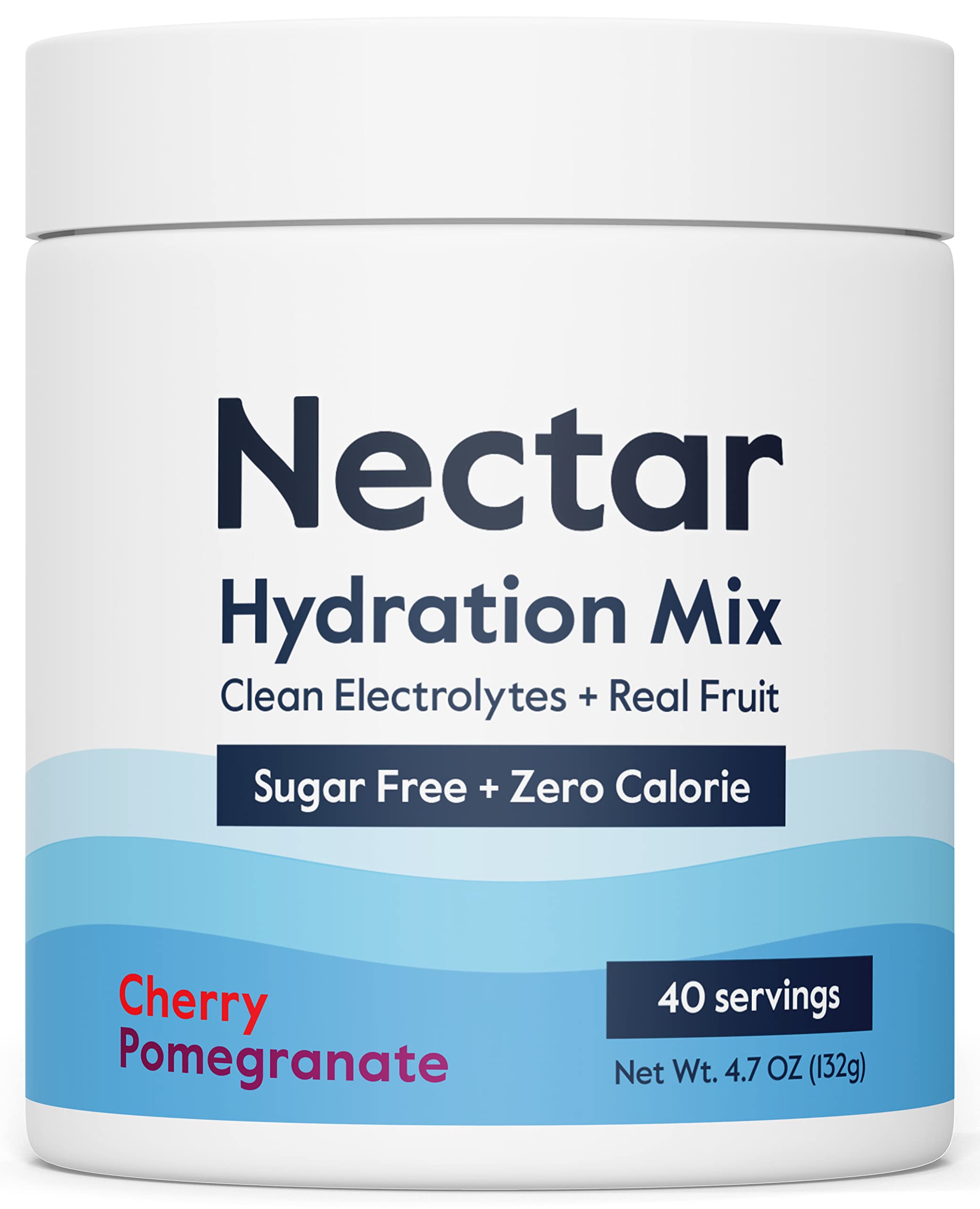 Nectar frente del tarro mostrando diseño y 40 servicios para hidratación rápida