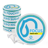 Nectr Focus+ frente del empaque mostrando pouches y beneficios claros