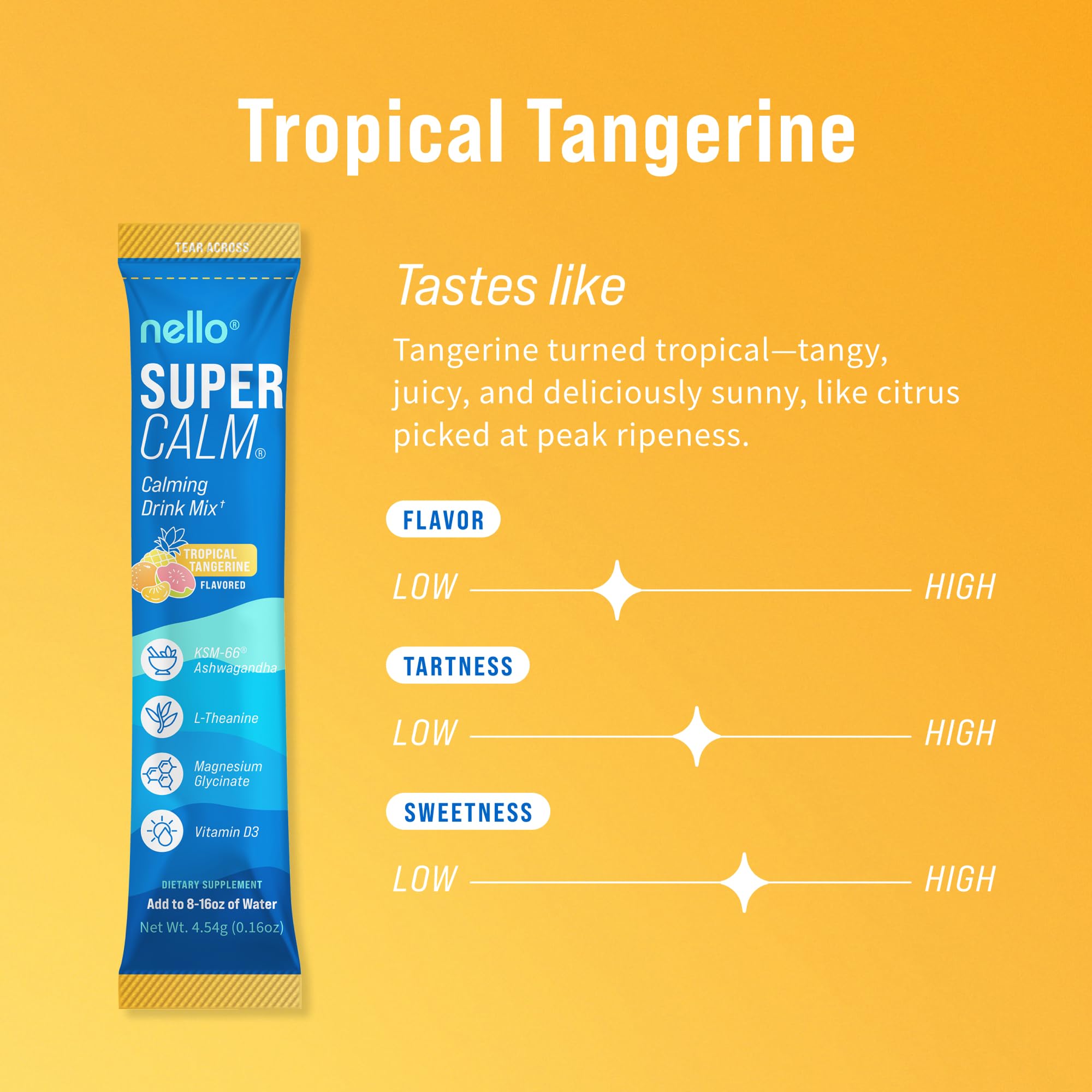 Nello sobre individual Tropical Tangerine listo para llevar y usar