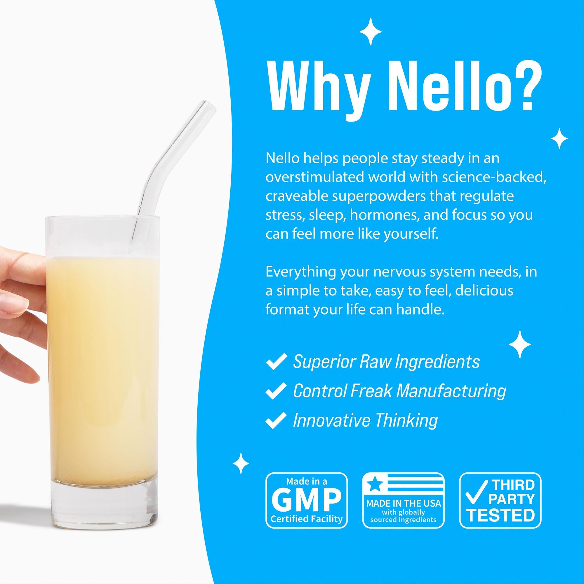 Nello Supercalm paquete en mano para comparar tamaño y consumo en movimiento