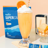 Nello SuperCalm en vaso mezclado listo para beber aportando relajación