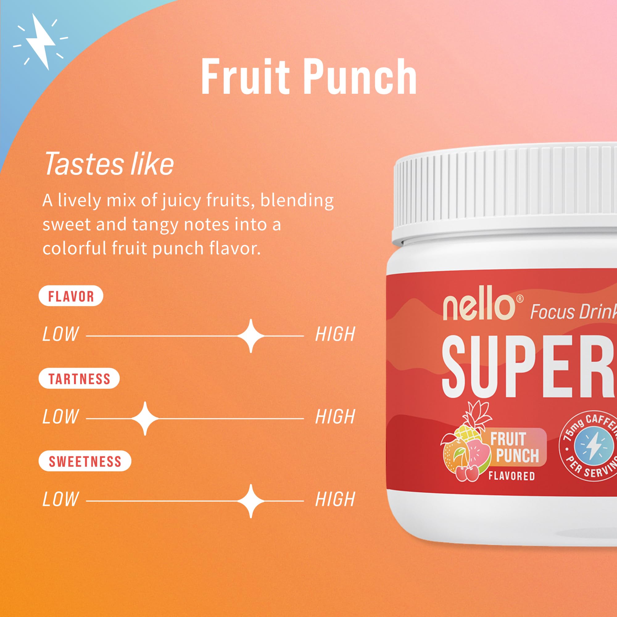 Polvo rojo del Nello Superfocus en primer plano, textura fina que se disuelve fácilmente