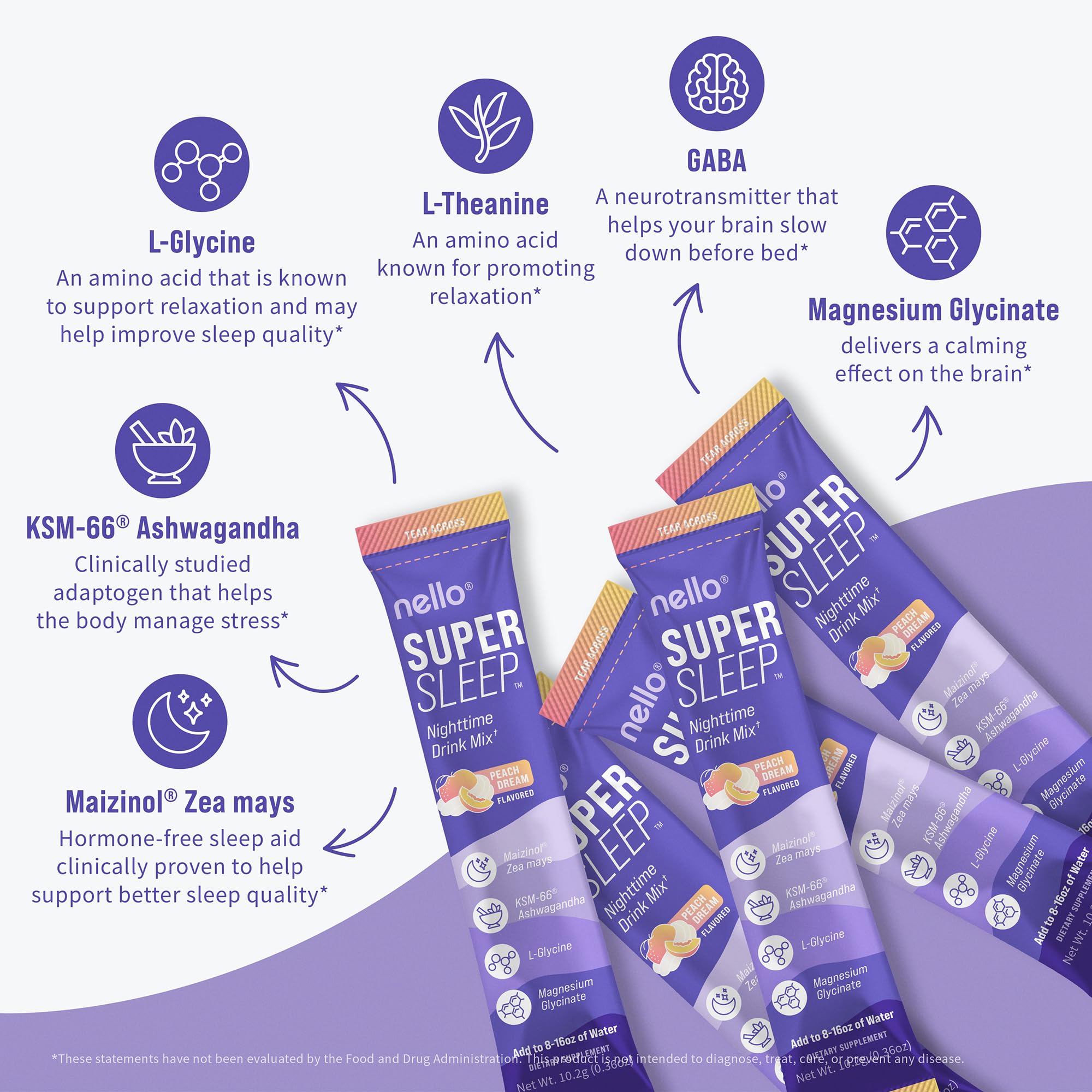 Nello Supersleep bebida preparada en vaso favorece relajación nocturna