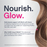 NeoCell etiqueta nutricional clara mostrando biotina 10,000 mcg