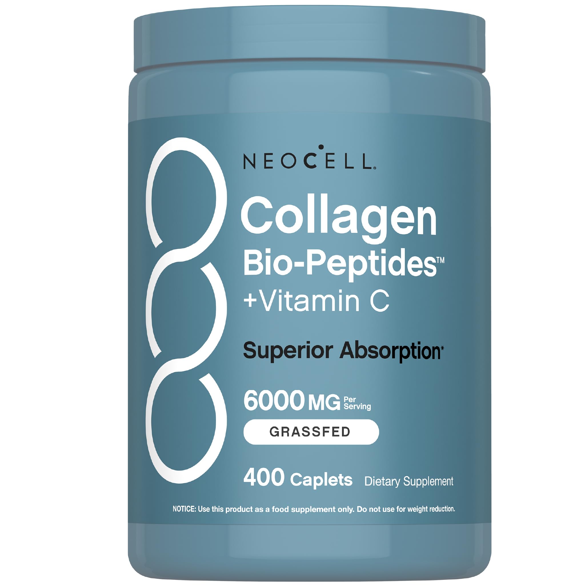 NeoCell envase frontal 400 caplets mostrando conveniencia diaria