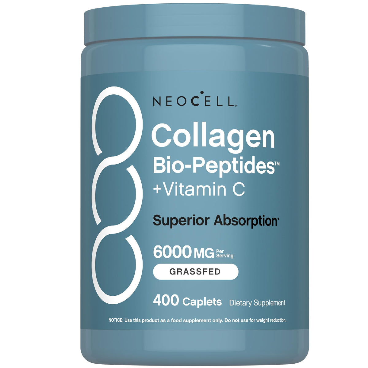NeoCell envase frontal 400 caplets mostrando conveniencia diaria