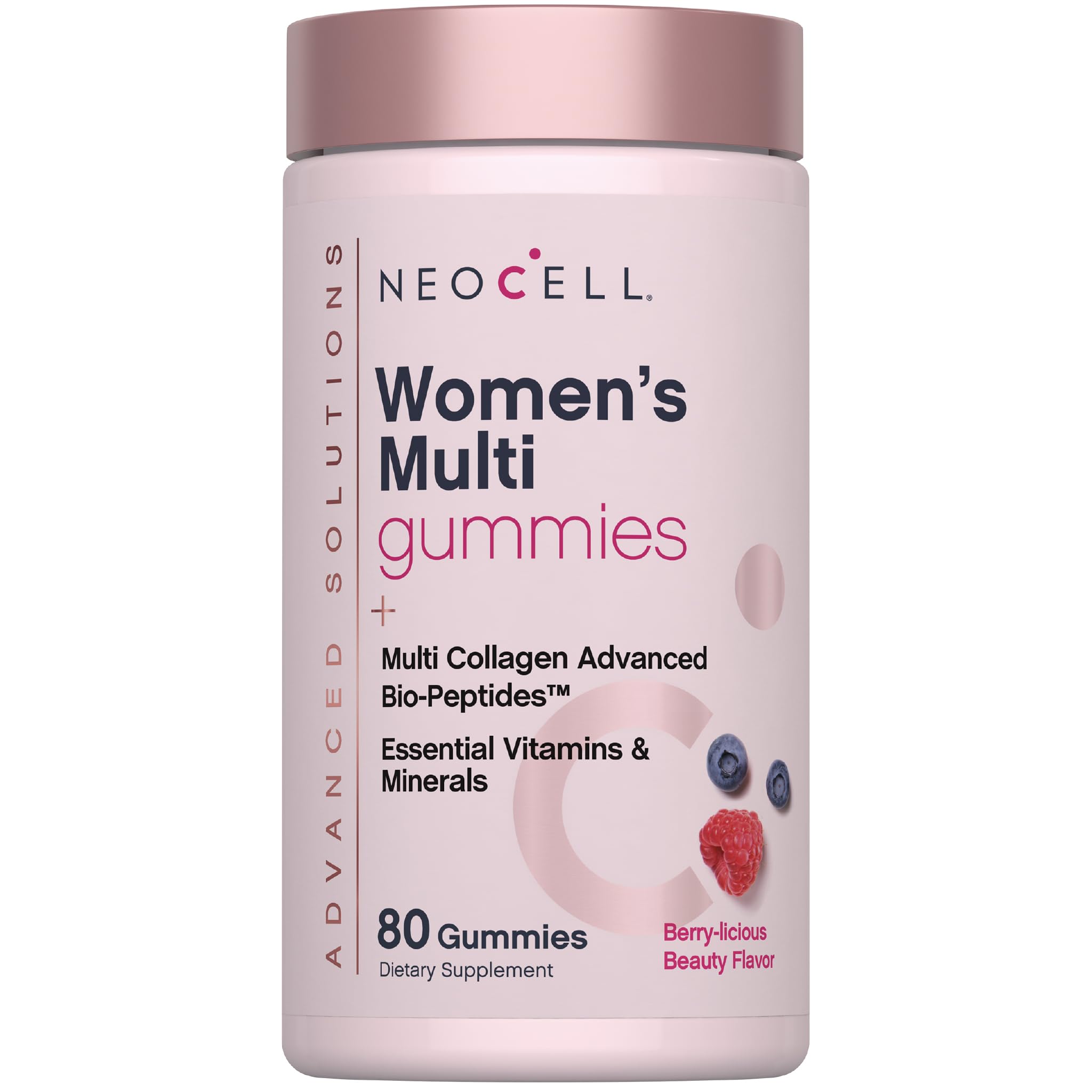 NeoCell frontal del envase mostrando 80 gomitas y beneficio práctico