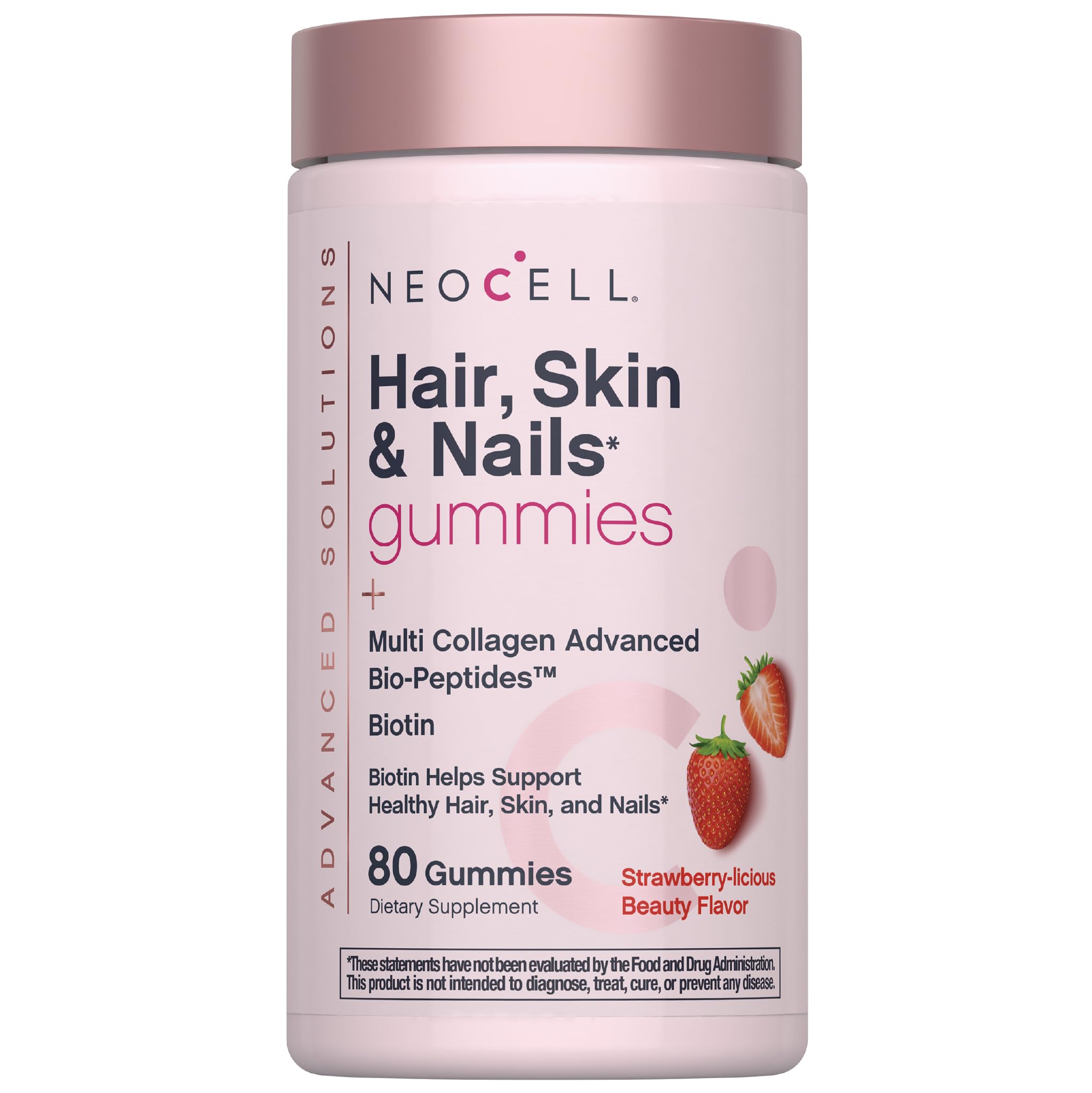NeoCell empaque frontal mostrando las 80 gomitas y beneficio práctico