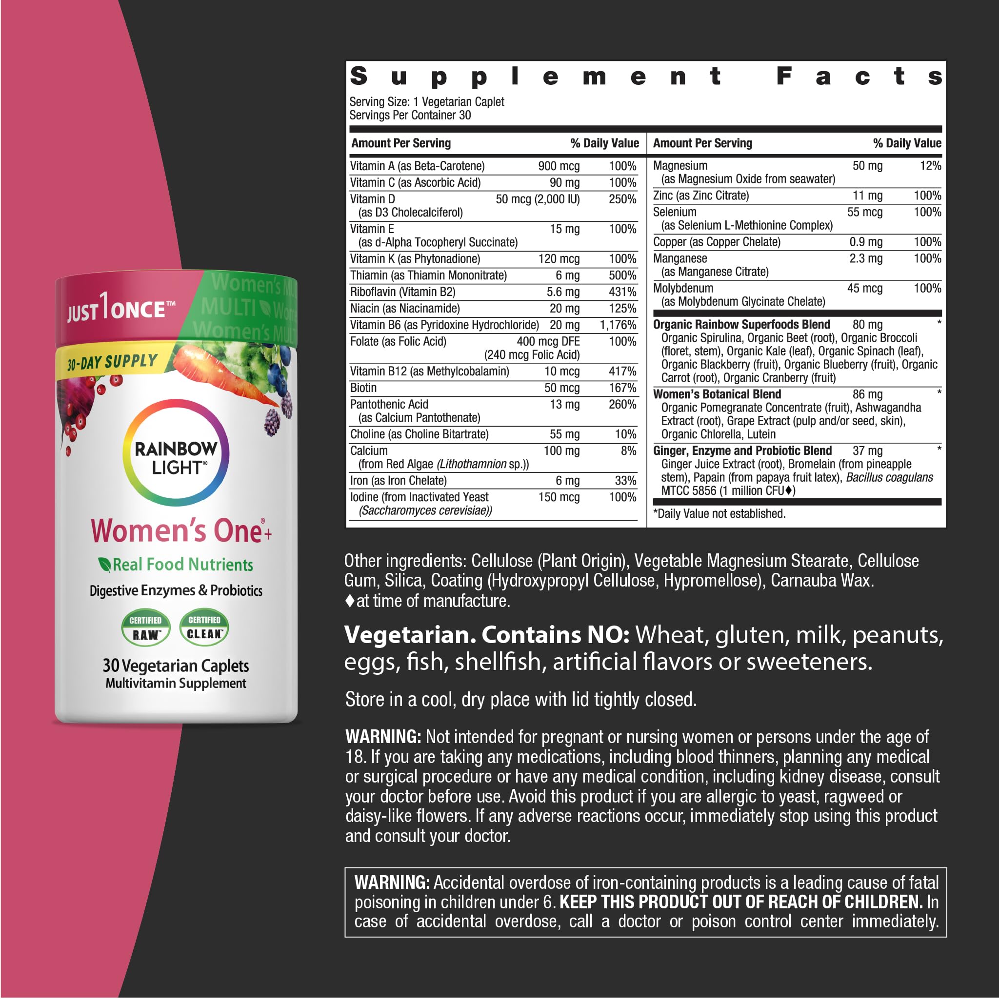 NeoCell Rainbow Light pastillas del multivitamínico para soporte nutricional
